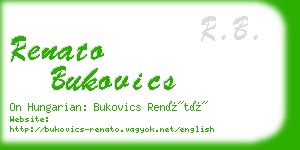 renato bukovics business card